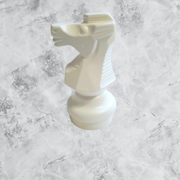 Large Decorative 9 Inch Tall Knight Piece Chess White Horse Mega Chess Piece - Picture 3 of 6